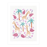 Jungle Giraffes | Pink (Print Only) thumbnail