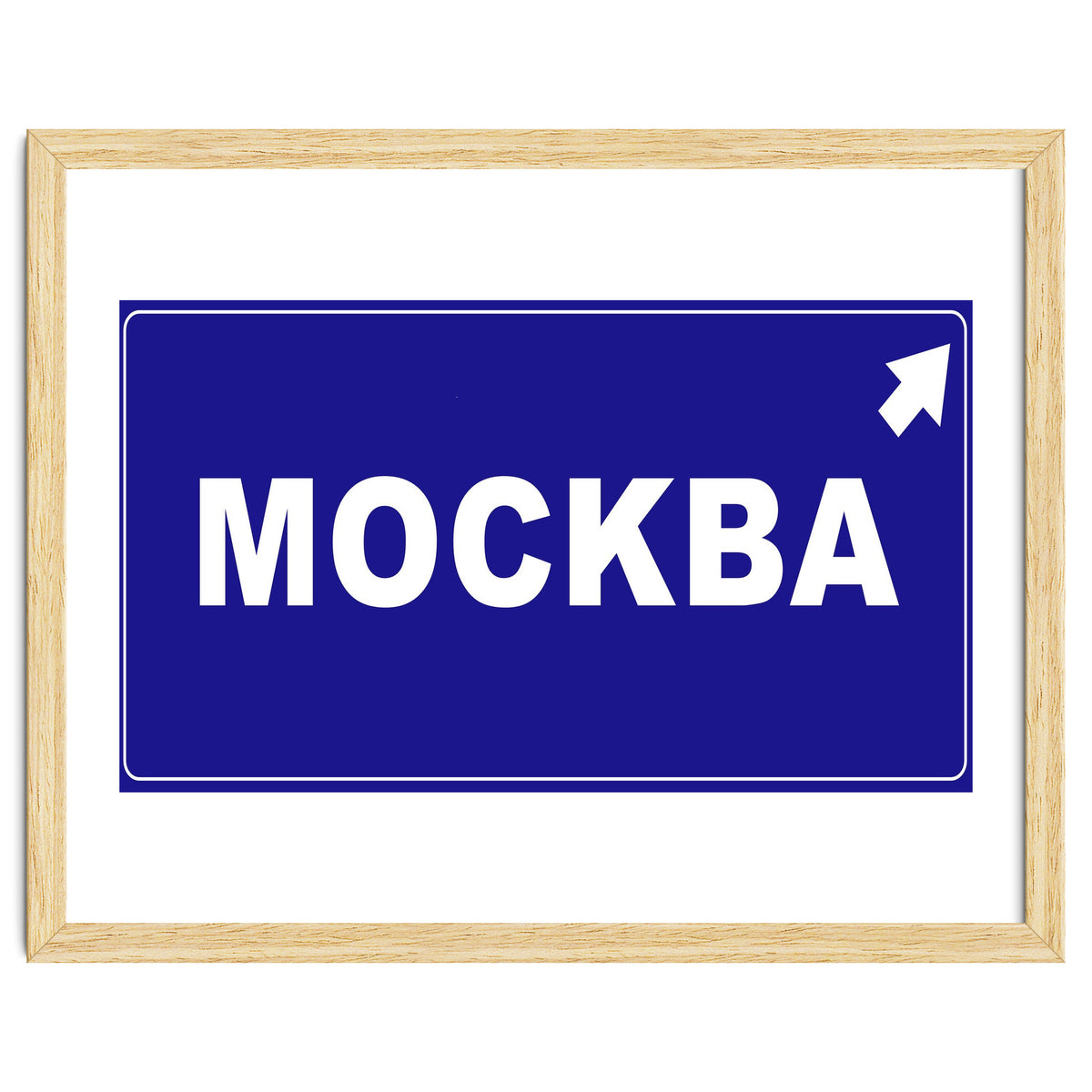 Let`s go to Mockba, Russia! White road sign
