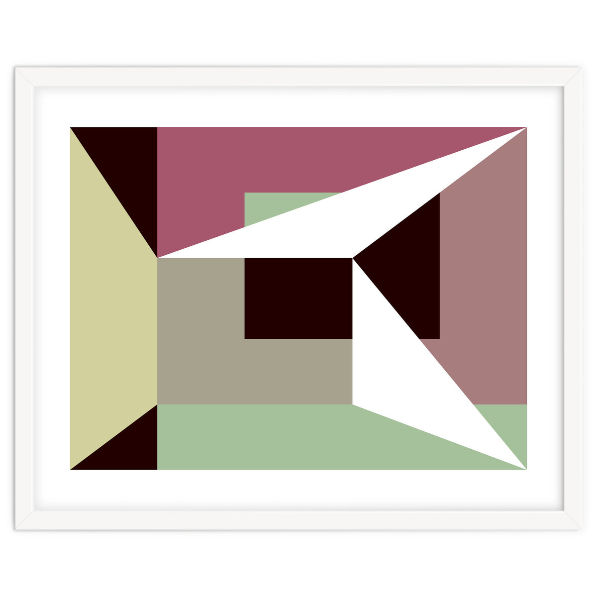 Geometric Shapes No. 26 - green & purple