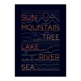 Sun, Mountain, Tree (Print Only) thumbnail