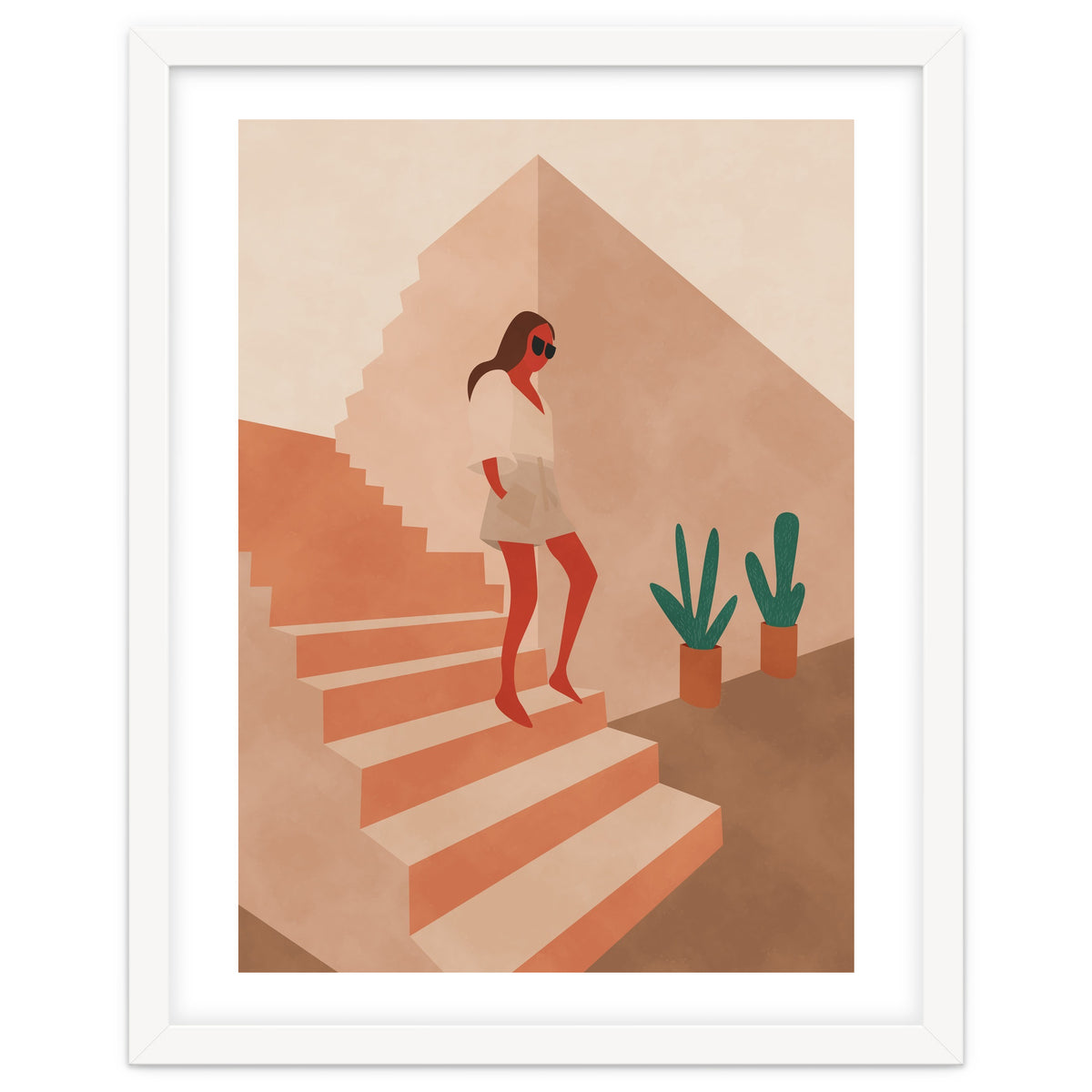 Abstract Tropical Boho Woman