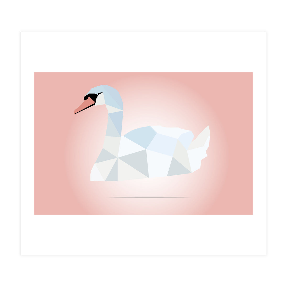 Swan Low Poly Art (Print Only)