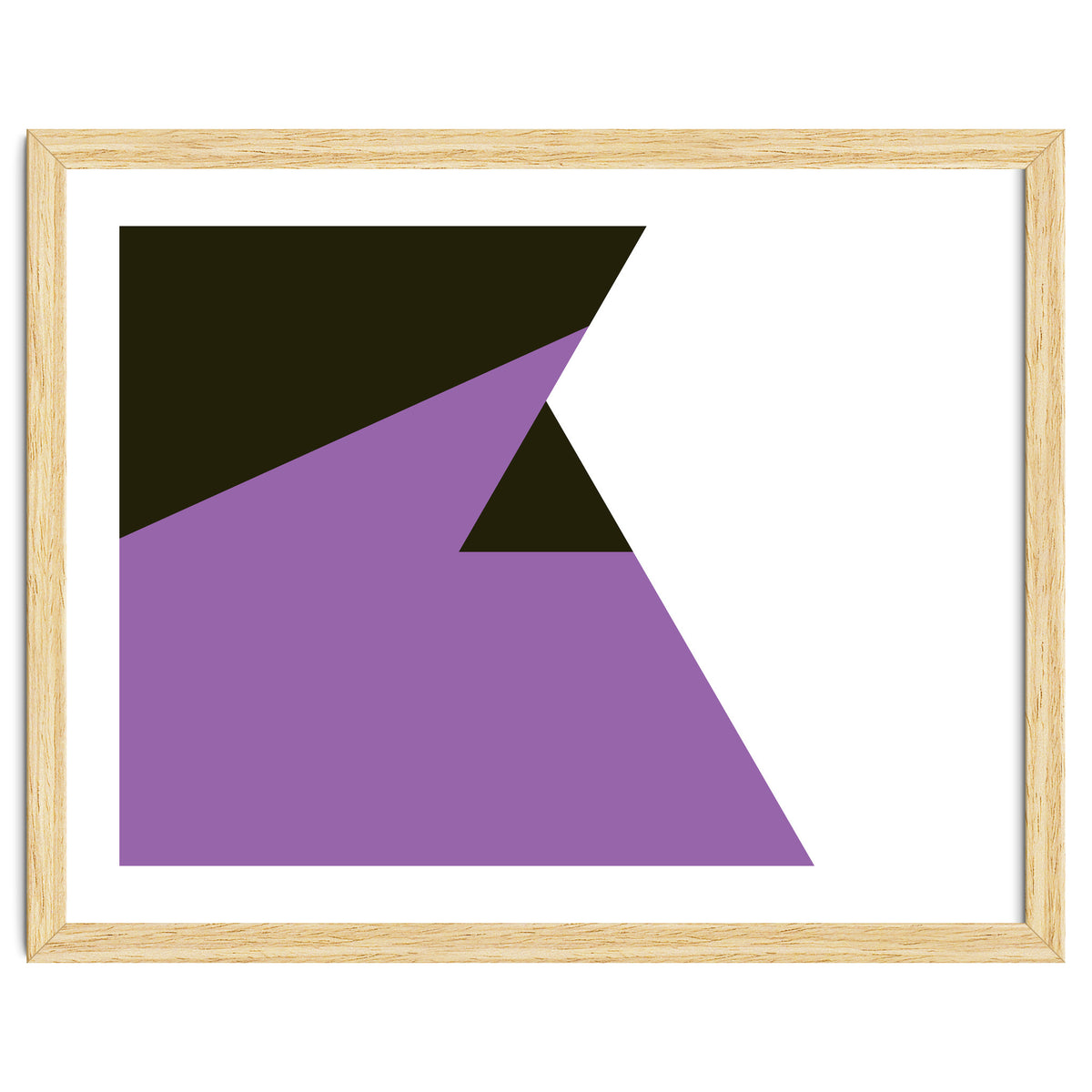 Geometric Shapes No. 80 - purple, black & white