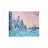 Pink sunrise in the winter forest (Print Only) thumbnail