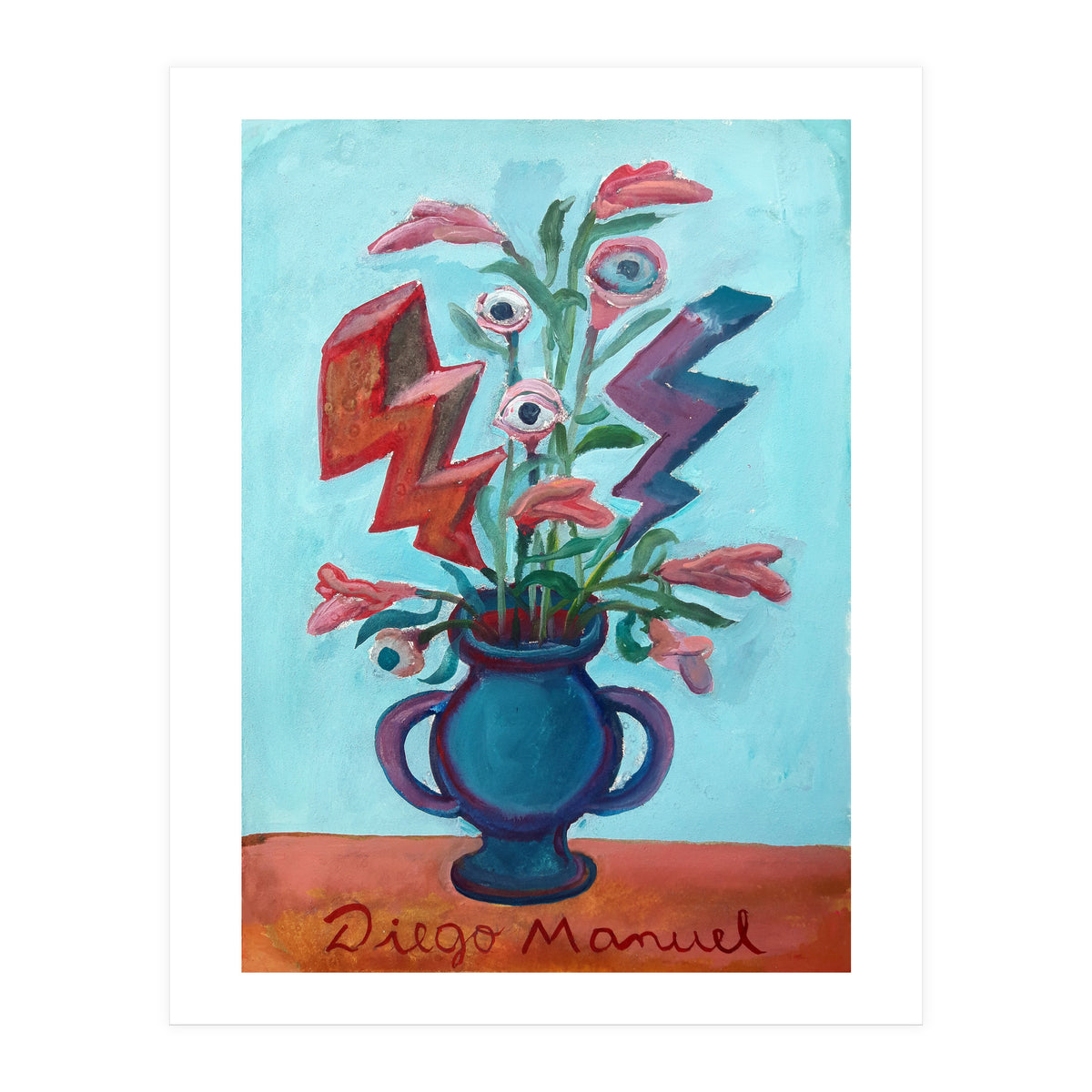 Florero Con Dos Rayos (Print Only)