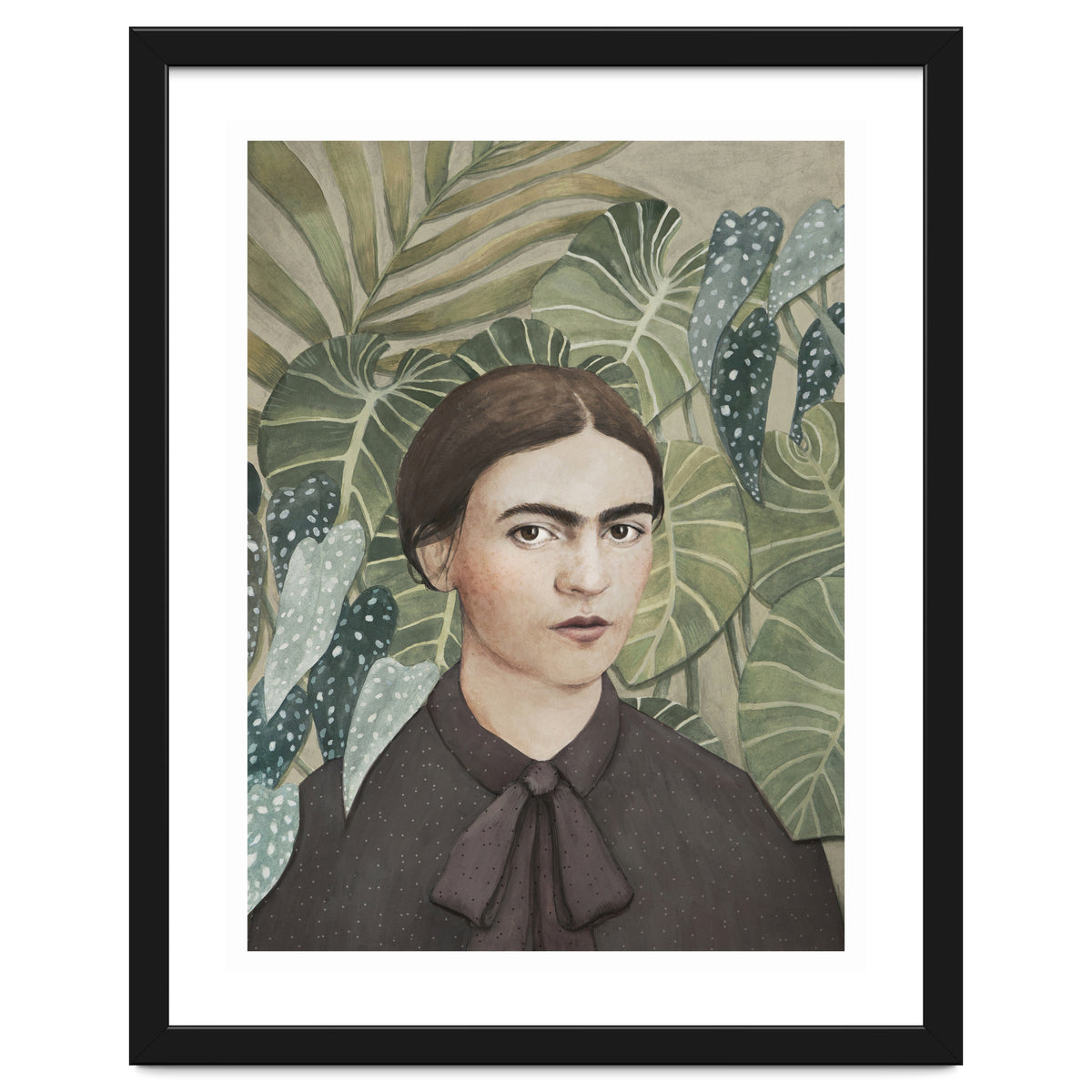Frida With Plants