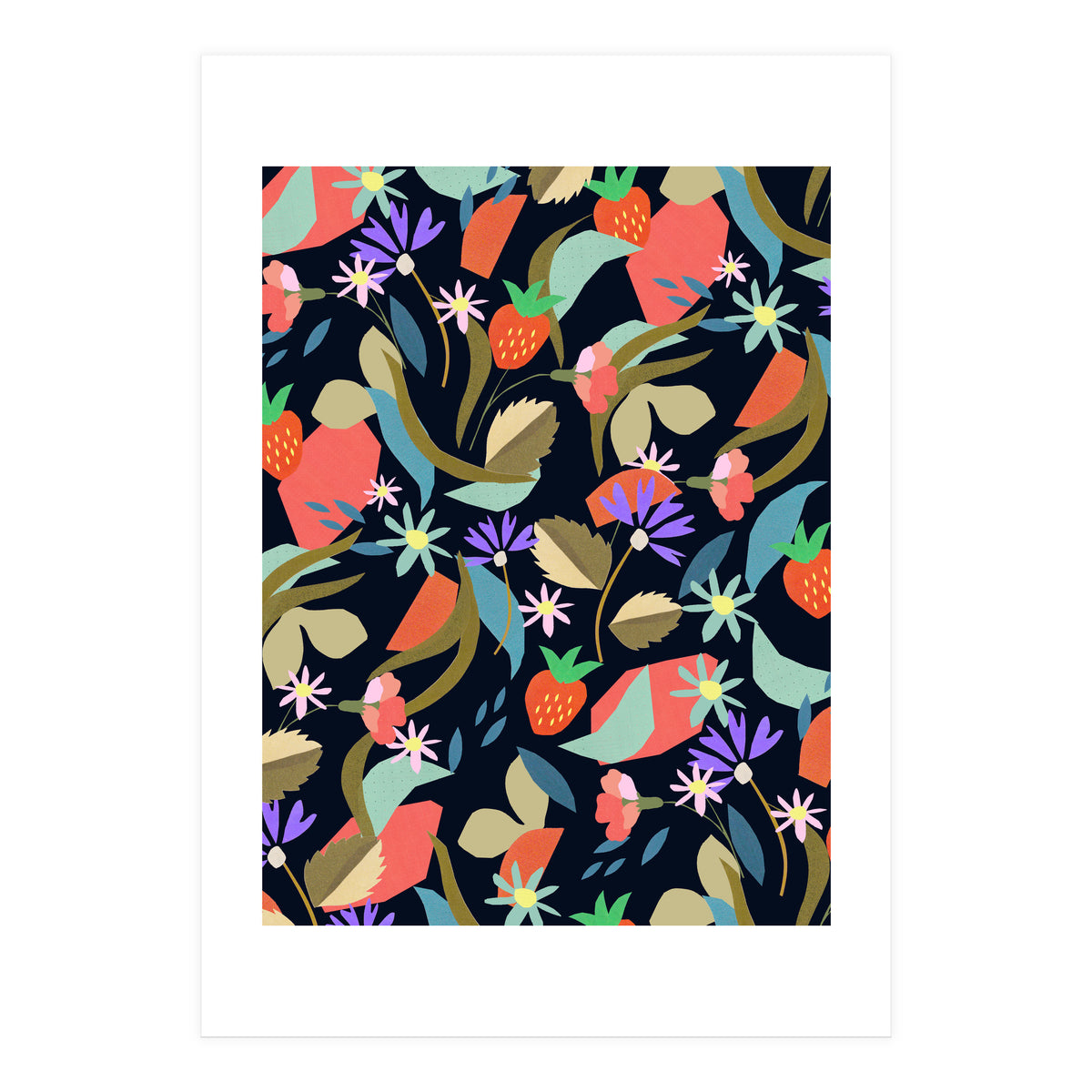 strawberry flower (Print Only)