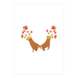 I Pinky Promise | Valentine's Day Love Friendship | Floral Botanical Join Hands Forever (Print Only) thumbnail