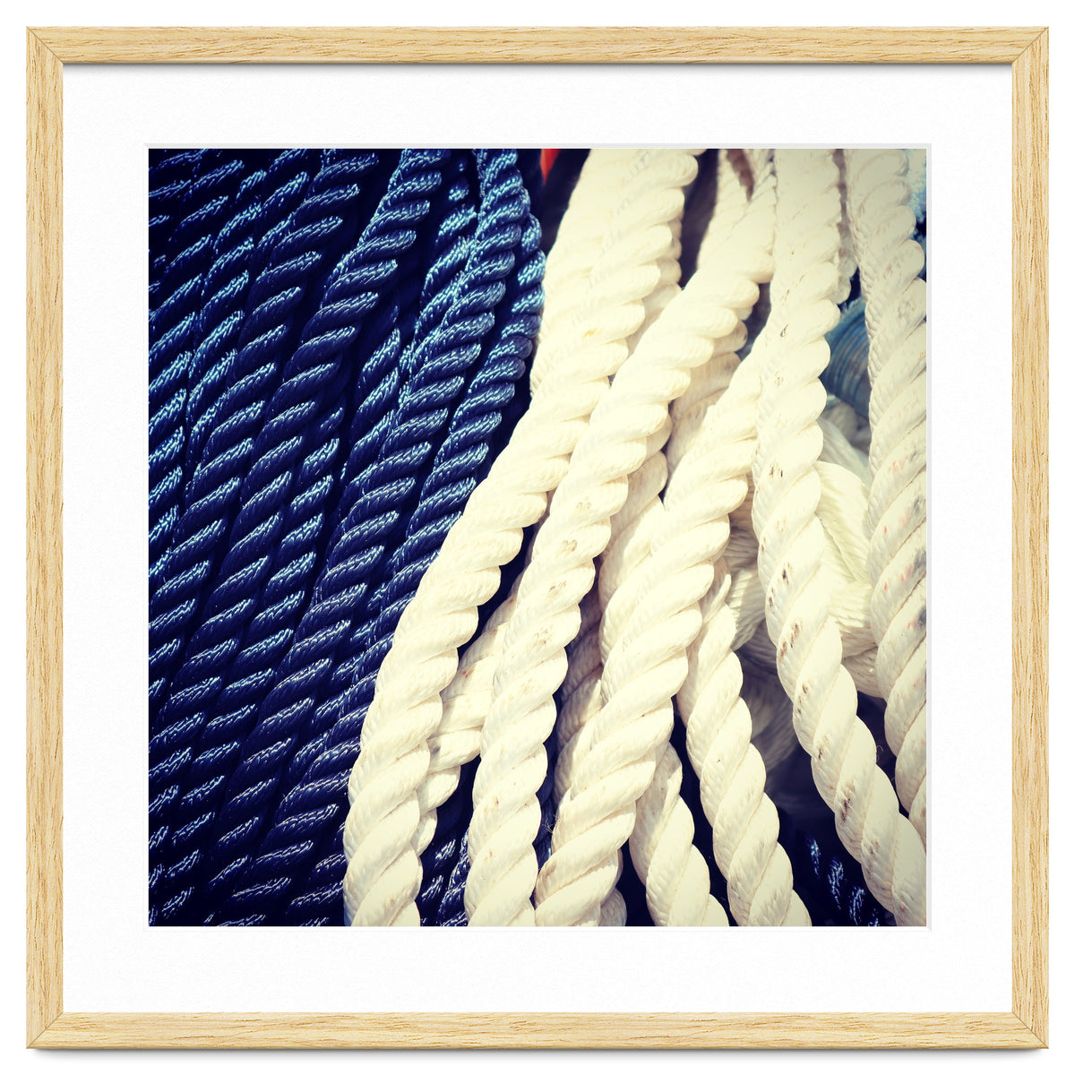 Blue and white fishing rope