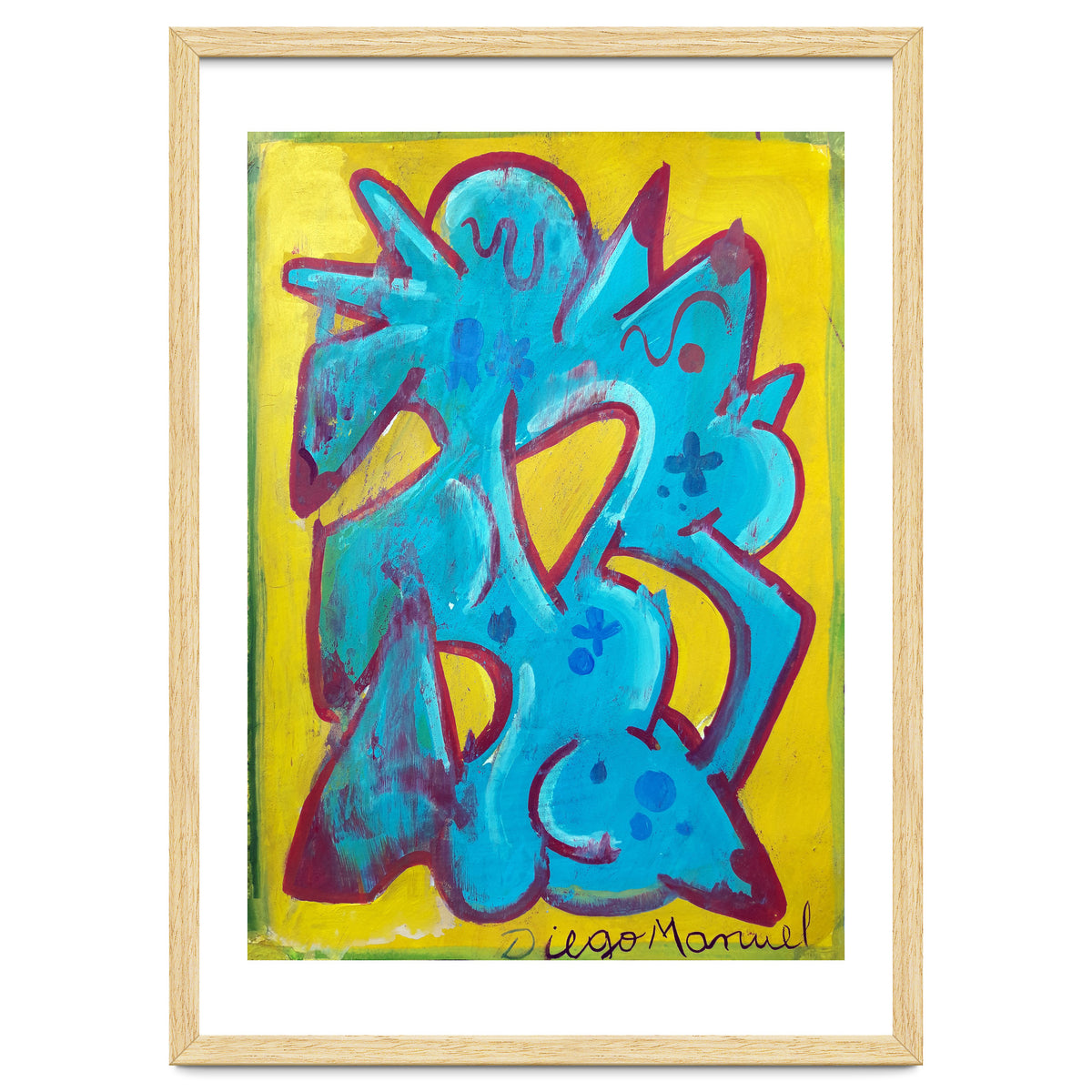 Forma Celeste Sobre Amarillo 4