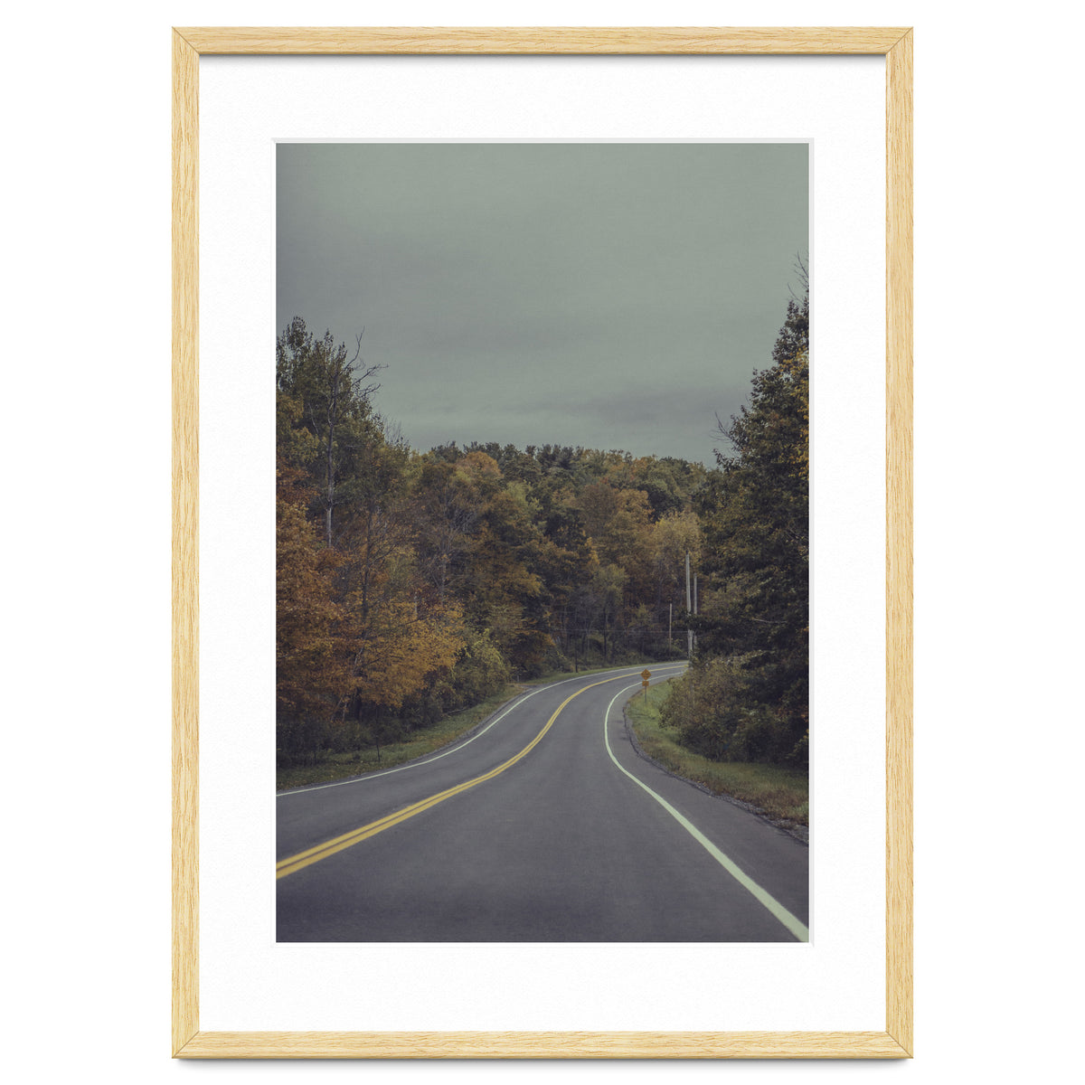 Fall Road in Upstate New York