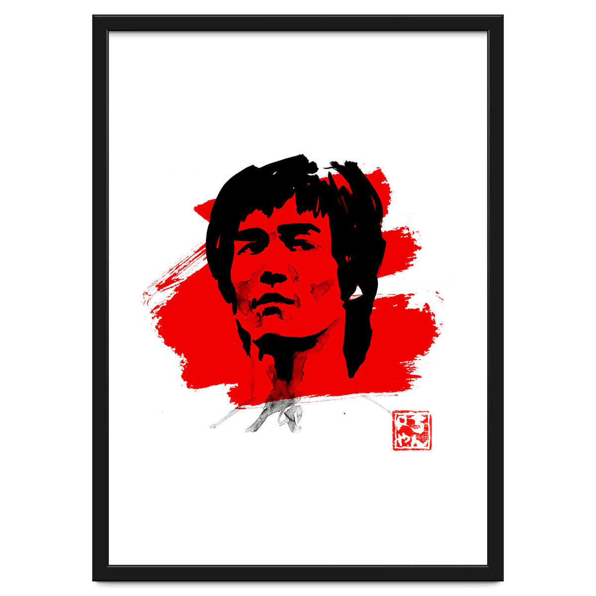 bruce lee in red