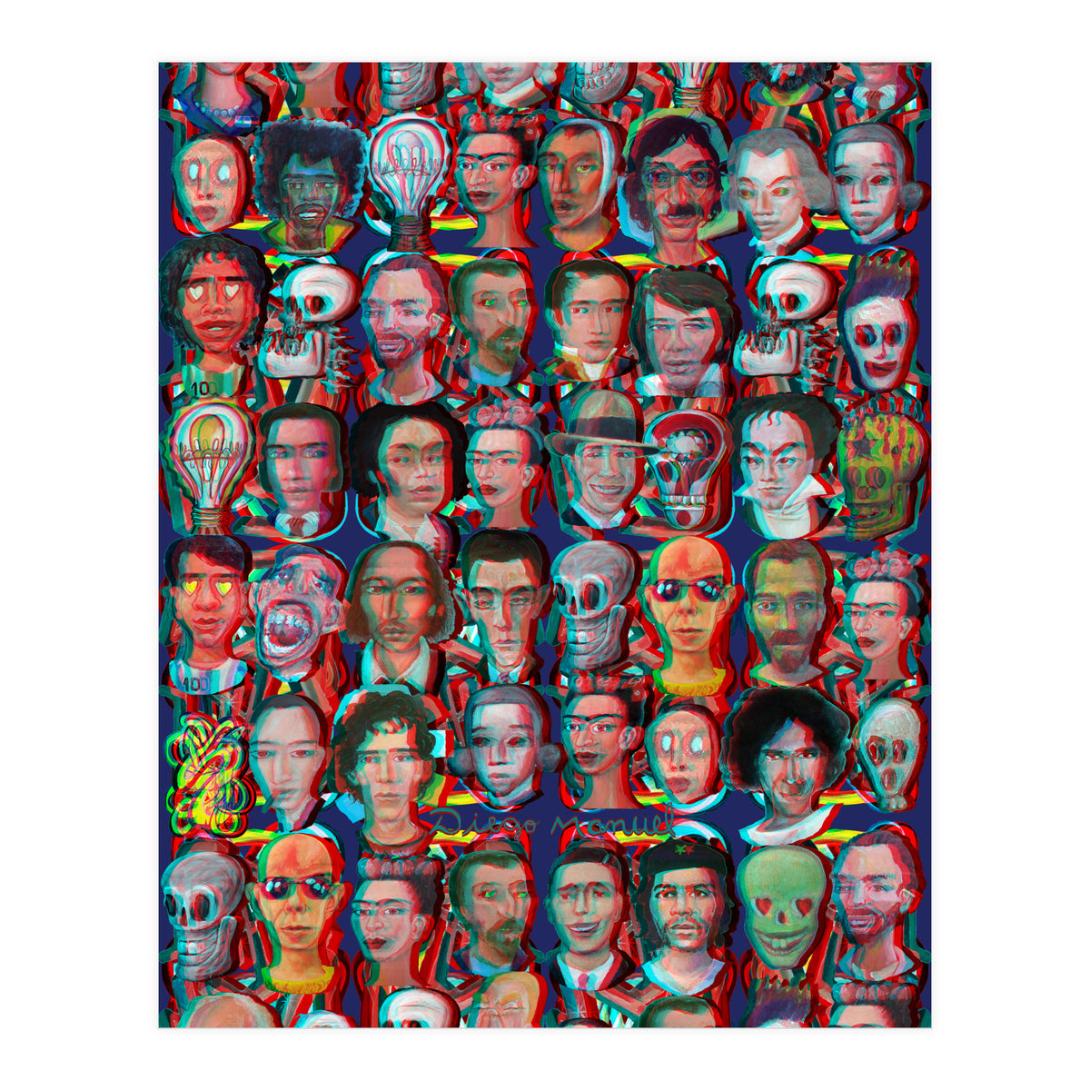 Formas 14 34 3d And Retratos 2 (Print Only)