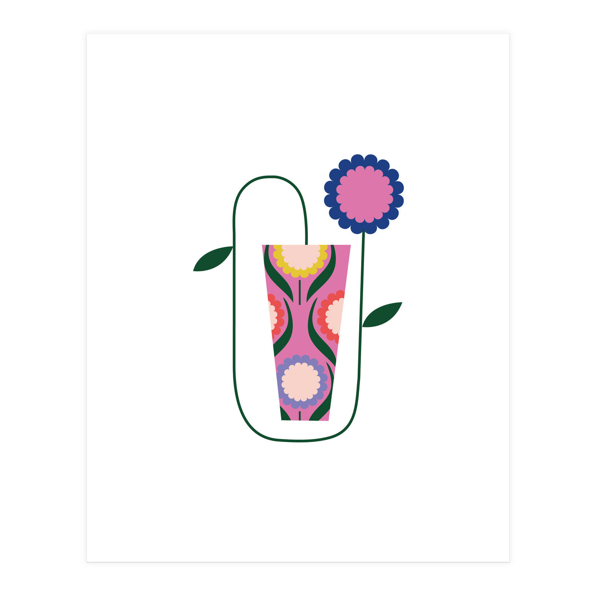 Strange Flower Rgb Cropped White (Print Only)