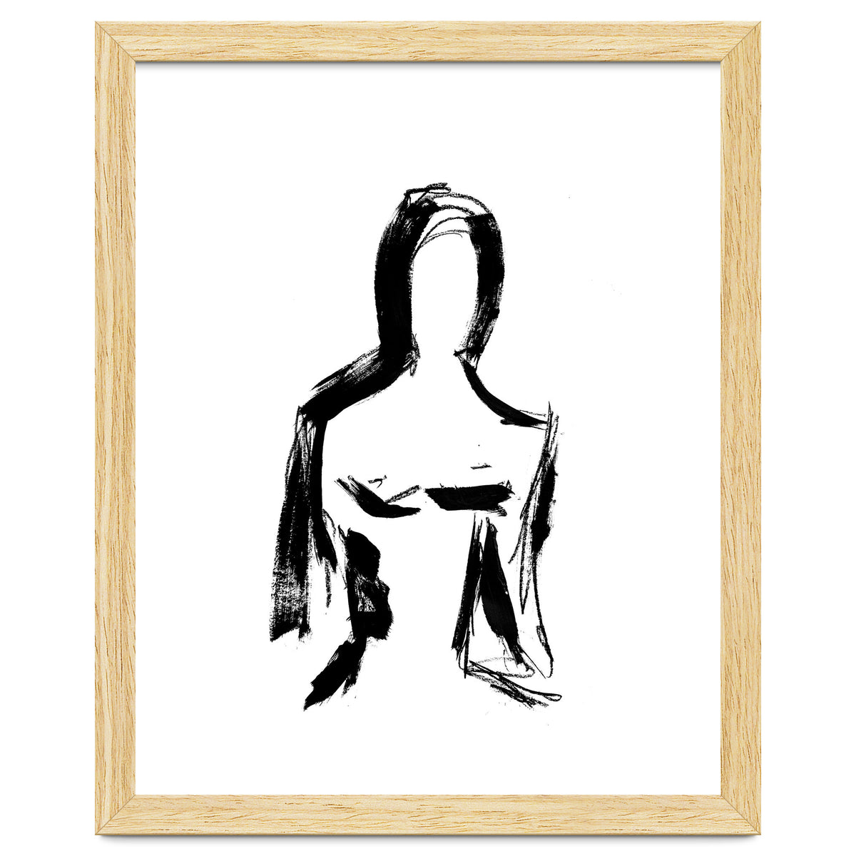 Abstract Monochrome Female Figure