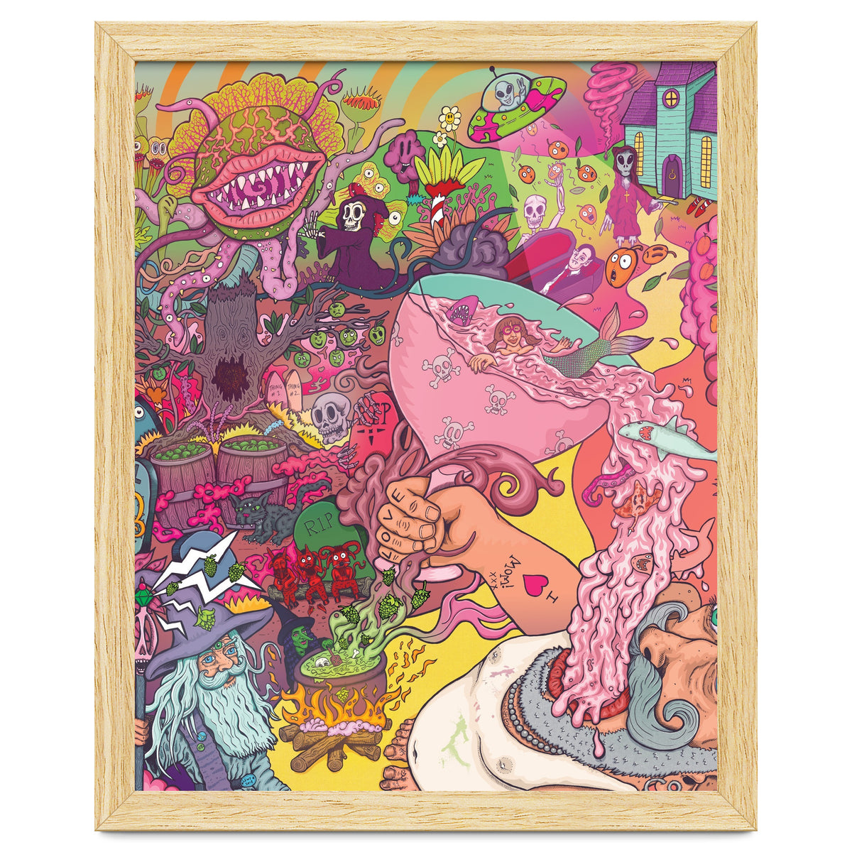 Abbeydale Brewery Collab Series Full Illustration - Yeastie Boys UK, Northern Monk, Origins Fyne Ales, Haand, Brew York and Black Jack Brewery.