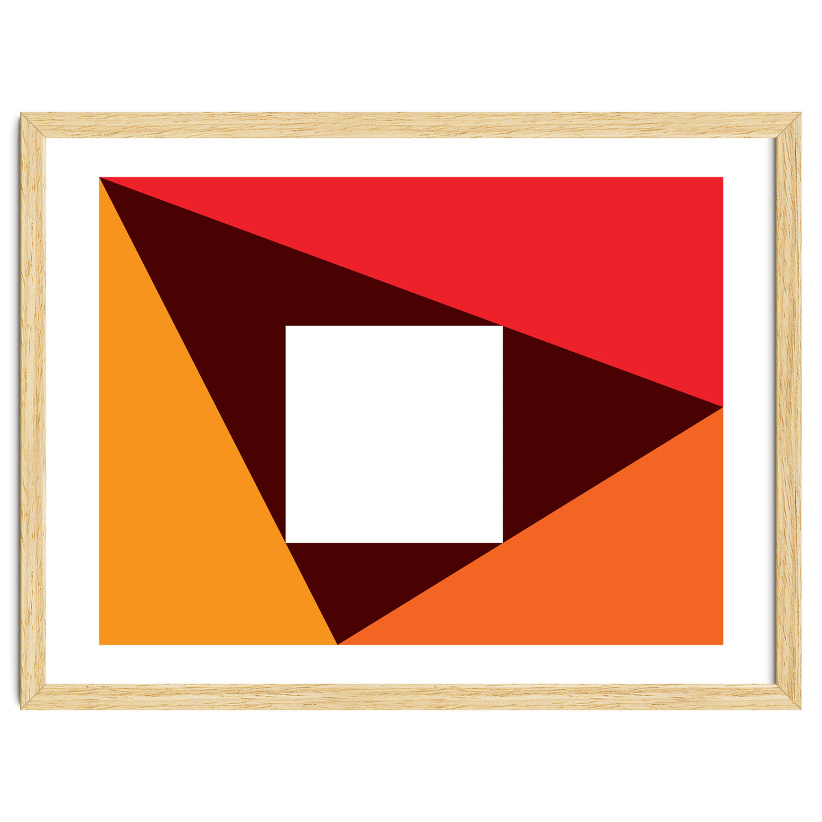 Geometric Shapes No. 23 - red & orange