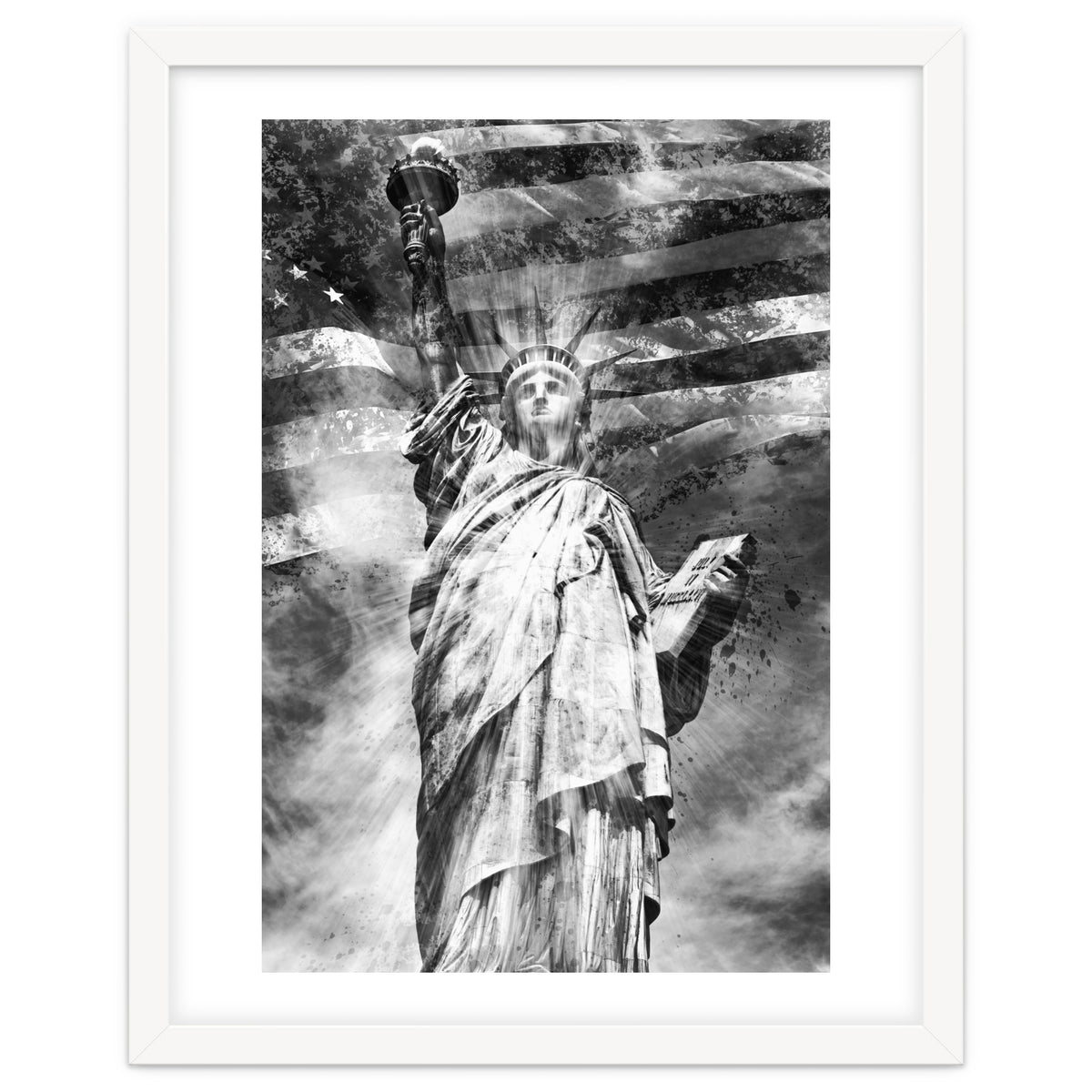 MODERN ART Statue of Liberty | Monochrome