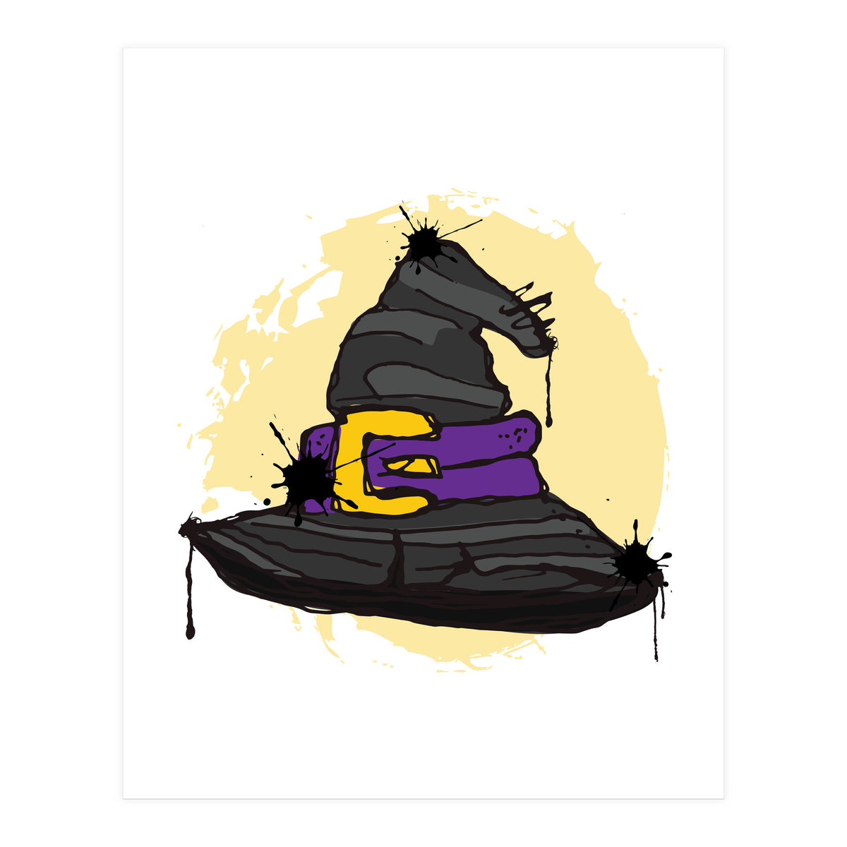 Grey Witch Hat Sketch (Print Only)