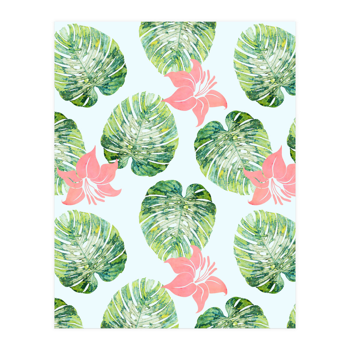 Monstera + Pink (Print Only)