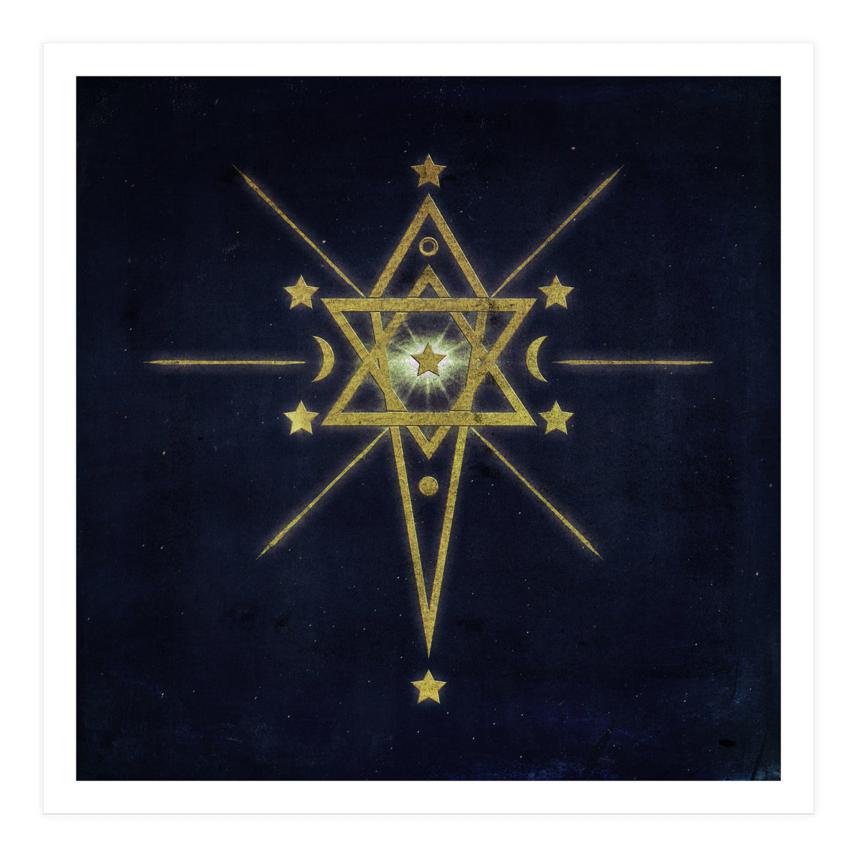 Pentagram moon  (Print Only)