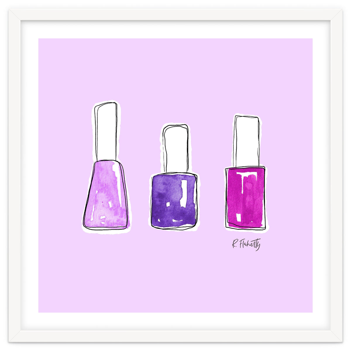 Nail Polish Watercolour | Purple