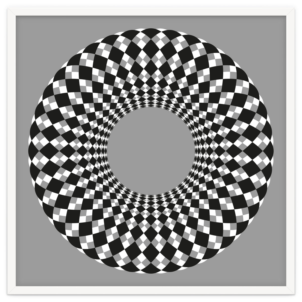 Black and white round