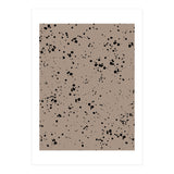 Black Paint Splatter on Dark Beige Background (Print Only) thumbnail