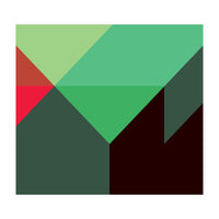 Geometric Shapes No. 30 - red, green & black (Print Only)