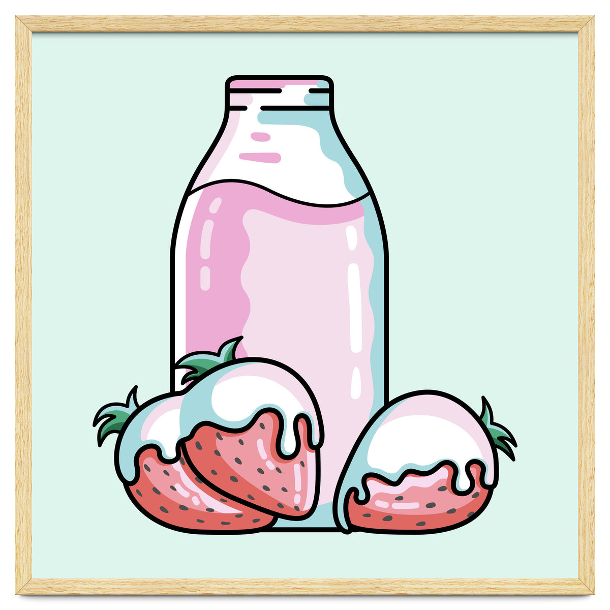 Cute Strawberry Milkshake