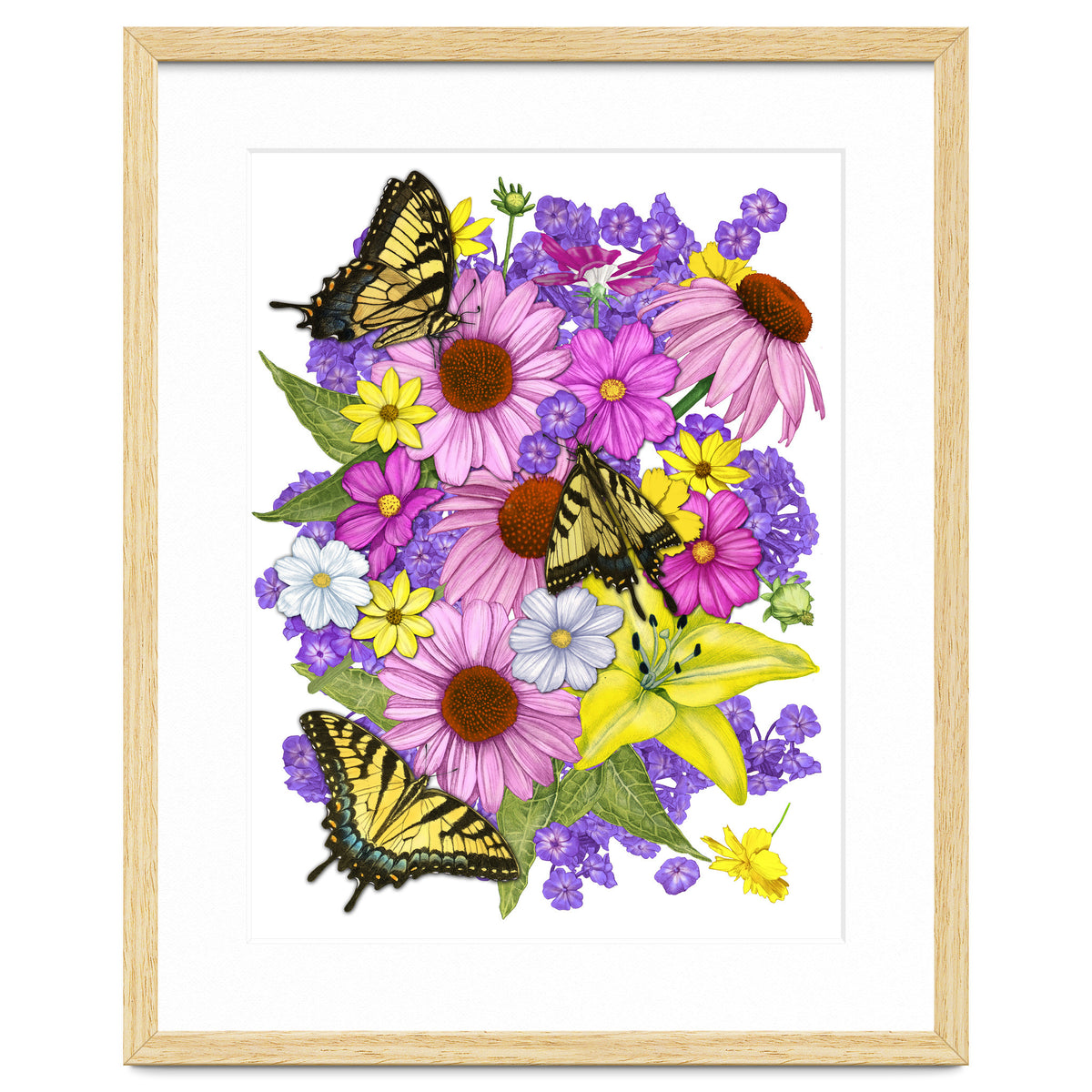 Corn Flowers and Swallowtails