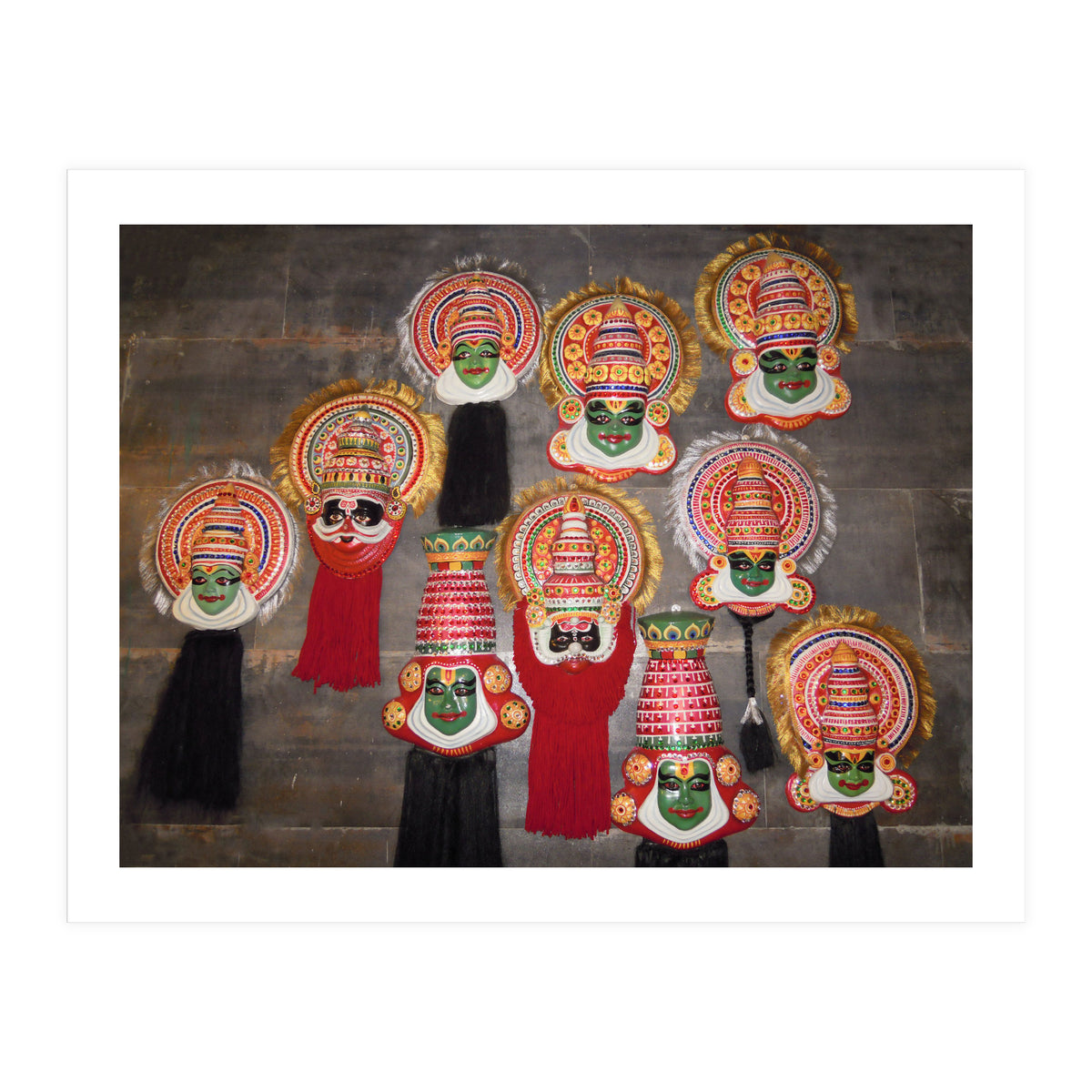 Mask On The Wall - Kathakali Face (Print Only)