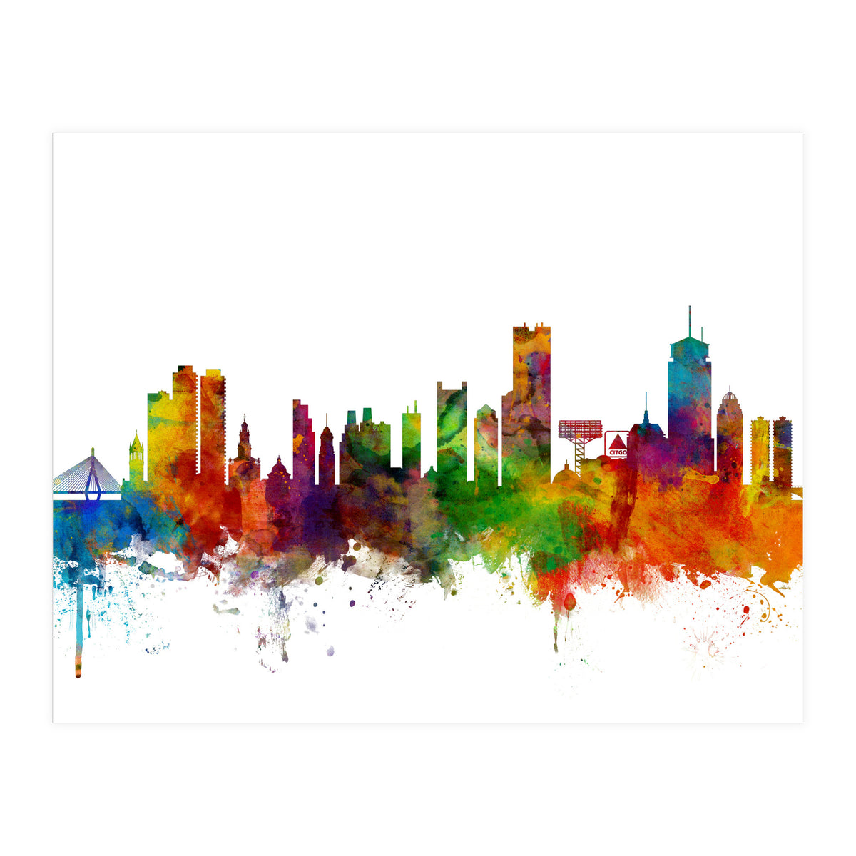 Boston Massachusetts Skyline (Print Only)