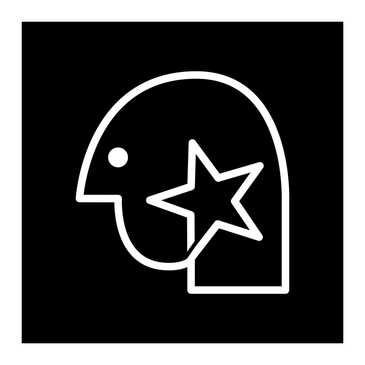 Head Star_Black (Print Only)