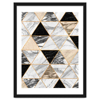 Marble Triangles 2 - Black and White