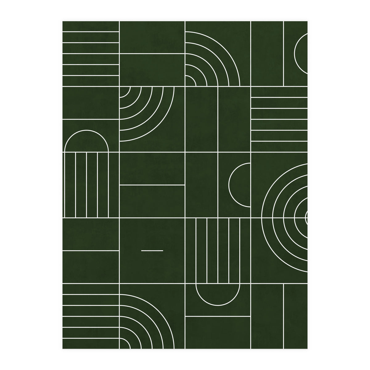 My Favorite Geometric Patterns No.24 - Deep Green (Print Only)