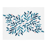Teal Branches And Dots (Print Only) thumbnail