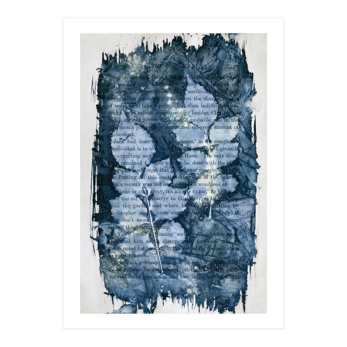 Indigo Blue Botanical Leaves No. 3 (Print Only)