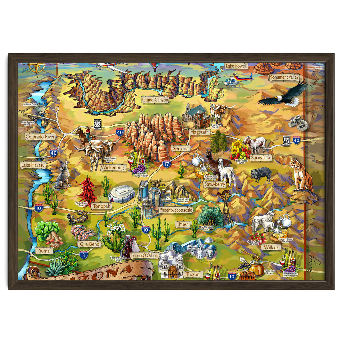 Arizona Illustrated Map