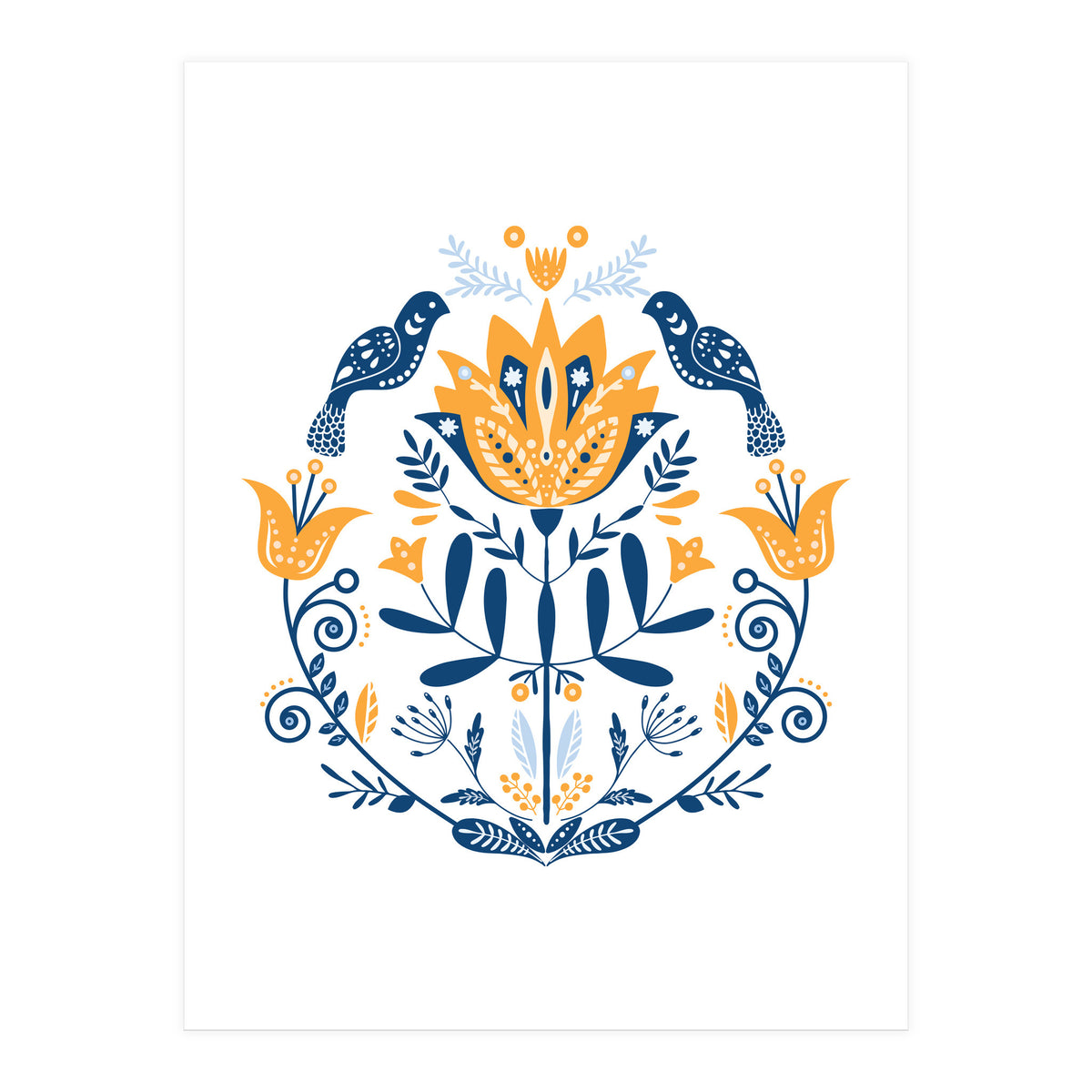 Scandinavian Folk Art  (Print Only)