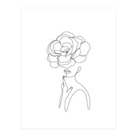 female flower line-a (Print Only)
