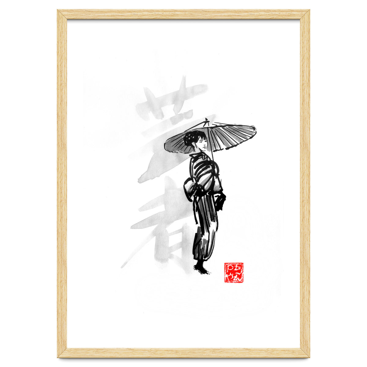 Geisha and umbrella