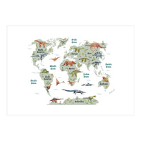 Dinosaur World Map  (Print Only)