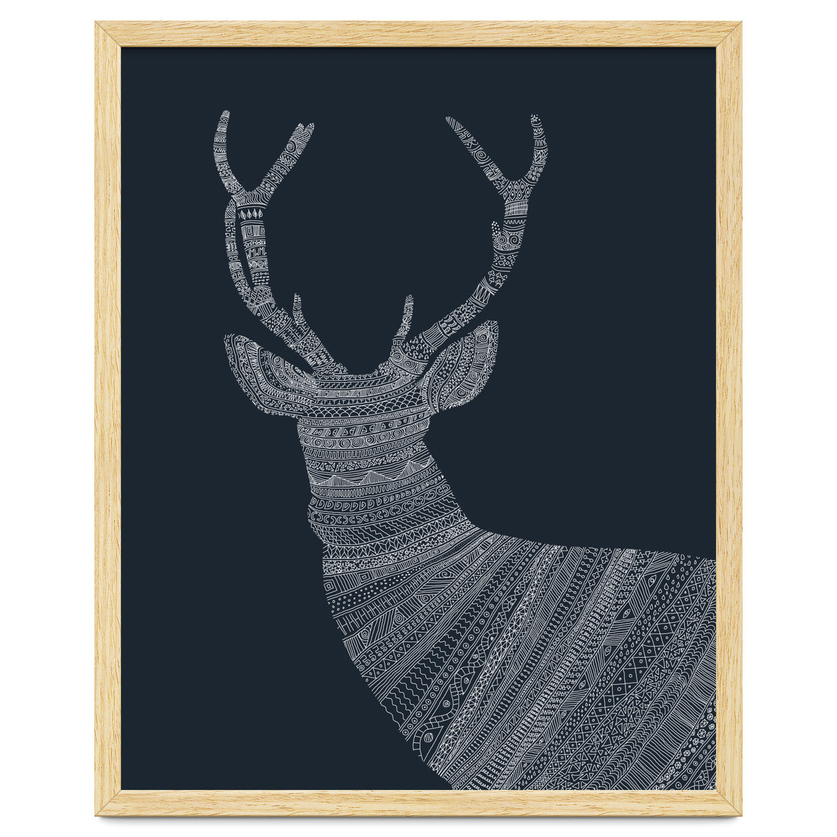 Stag Blue Poster