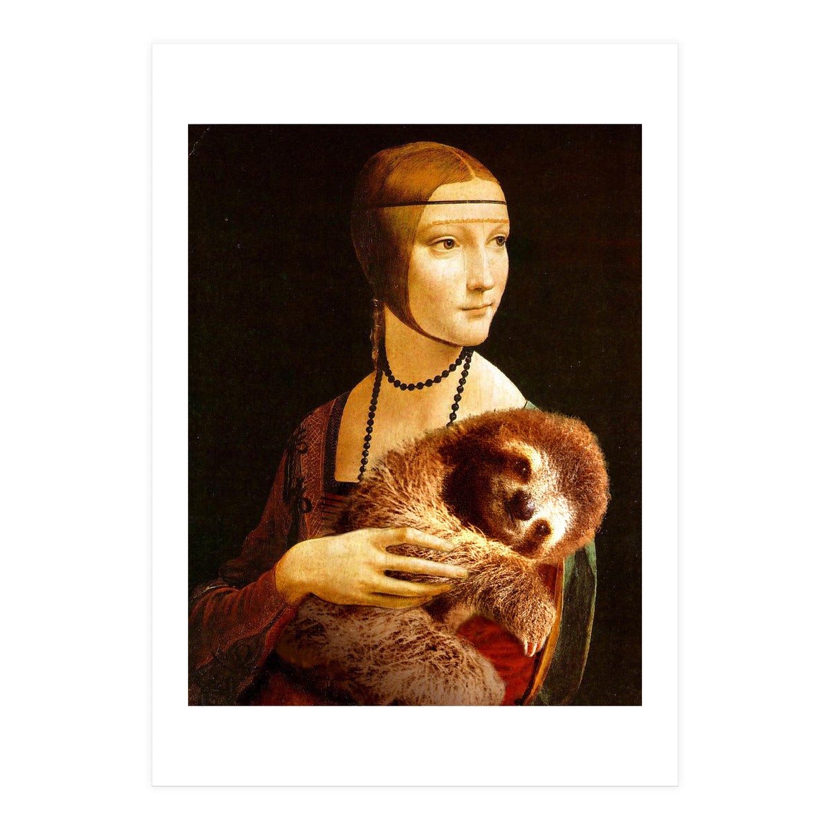 Lady With A Sloth (Print Only)