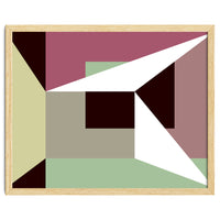 Geometric Shapes No. 26 - green & purple
