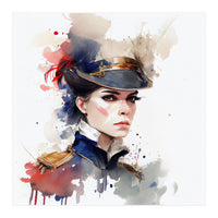 Watercolor Napoleonic Soldier Woman #1 (Print Only)