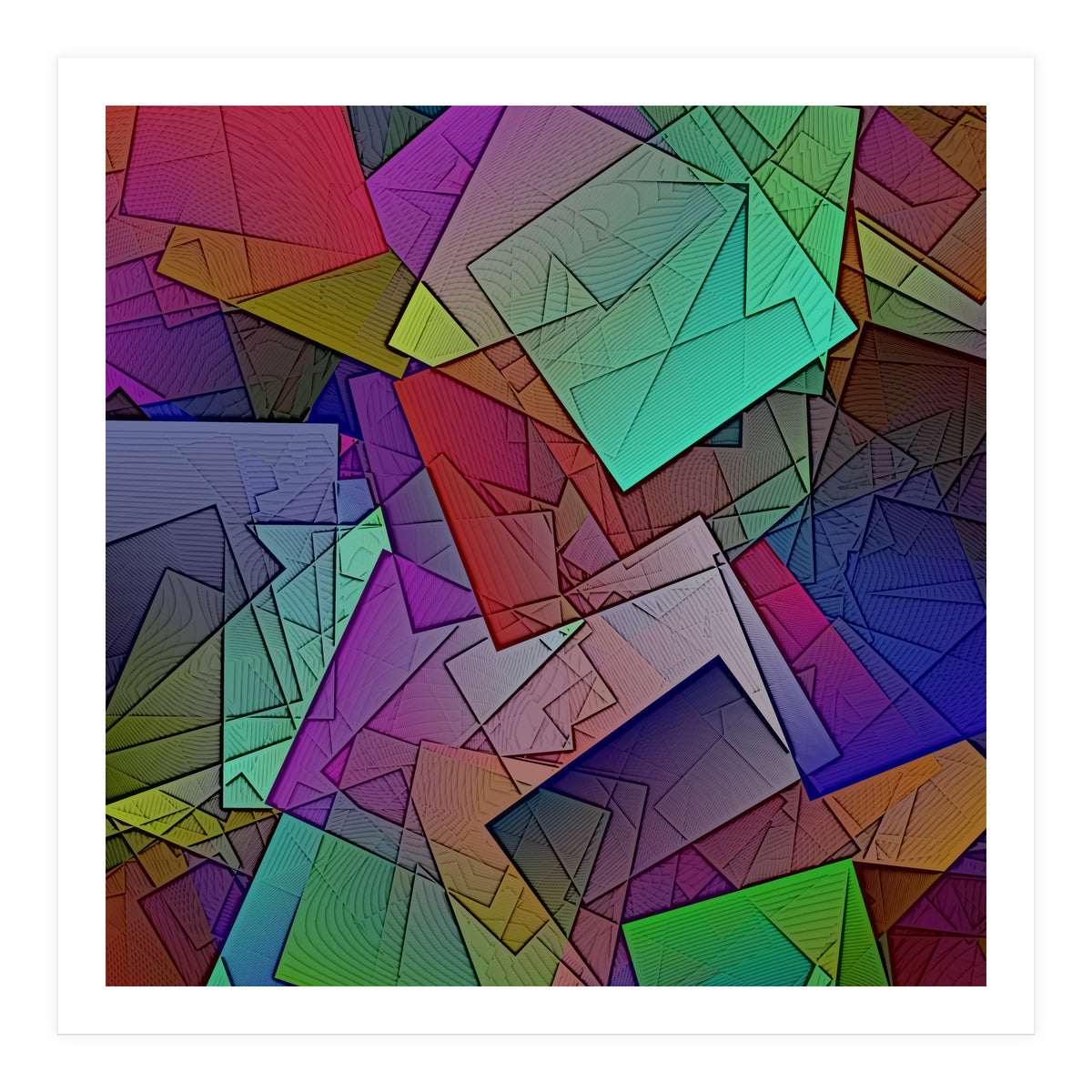 Squares In Drawing (Print Only)