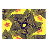 Black flowers on yellow background. (Print Only) thumbnail