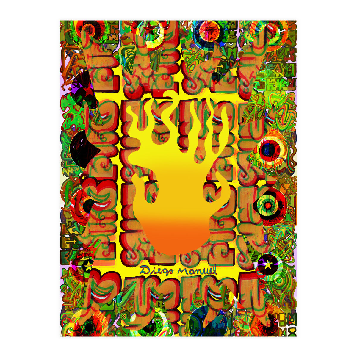 Fuego Y Graffiti 3 (Print Only)